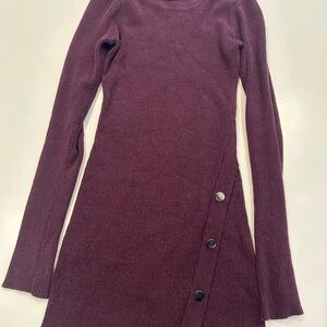 BCX Women's Rich Plum Crew Neck Sweater